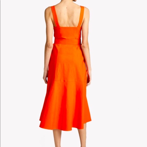 Orange A.L.C. Sabrina Linen Blend Bustier Midi Dress🧡 - Picture 5 of 13